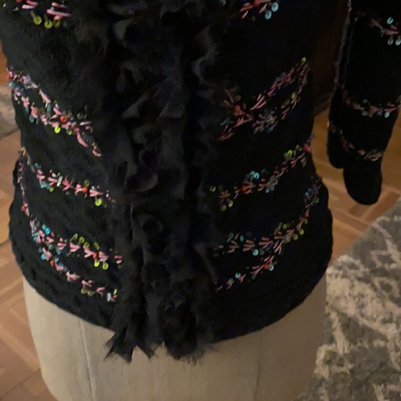 Michael Simon from Neiman’s stunning holiday open sweater w/ gorgeous sequins. - Picture 6 of 16